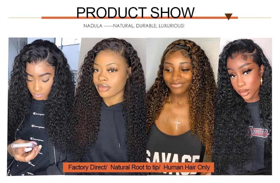 Kit mechas de cabelo humano cacheado natural - Cabelo virgem