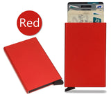 Rfid Credit Card Holder Aluminium Metal Mini Slim Minimalist Wallets Women Men Business Bank Cardholder Case Carteira Masculina