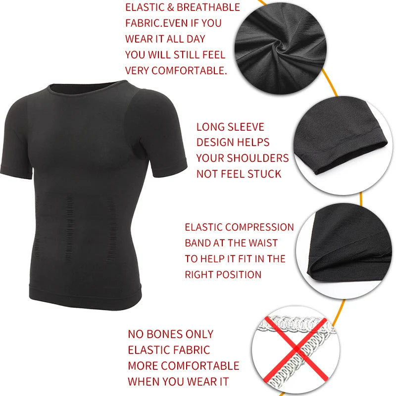Faja moldeadora de cuerpo para hombre, moldeadora de abdomen, ropa interior moldeadora, entrenador de cintura, chaleco corrector de postura, corsé.