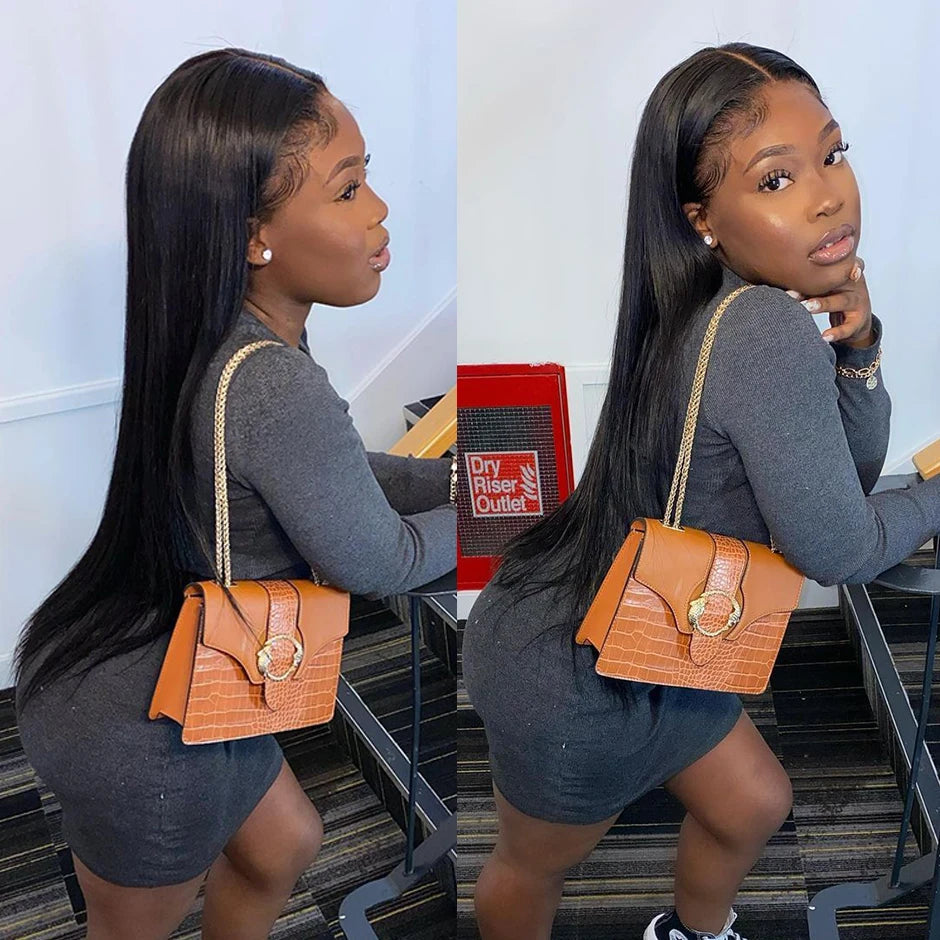 HD Lace Front Human Hair Wigs Straight 13x4 13x6 Transparent Lace Frontal Human Hair Wigs Pre-Plucked HD Lace Wigs For Women