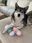 Luxury Pet Dog Toys Durable Plush Wine Bottle Squeaky Toys For Dog Gift Plush Perfume Dog Toys With Squeaky