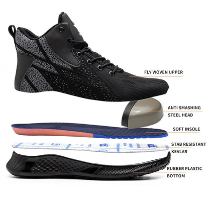 Work Boots Steel Toe Safety Shoes Men Women Work Shoes Sneakers Lightweight  Anti-Puncture Safety Shoes Men Indestructible Boots