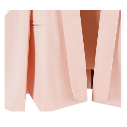 New Fashion 2022 Black White Long Sleeve Cape Coat Women Lapel Split Cloak Jacket Suits Womens OL Office Workwear Gift