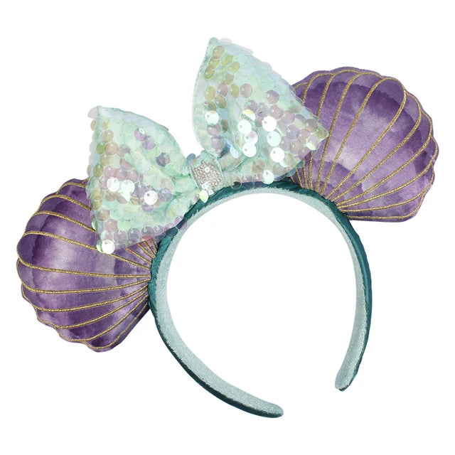 Diadema con orejas de Minnie y lazos grandes de Disney, ideal para disfraz de cosplay, de peluche, para adultos y niños. 