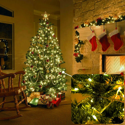Luzes de natal 5m 10m 20m 30m 50m 100m led string luz de fadas 8 modos luzes de natal para festa de casamento luzes do feriado