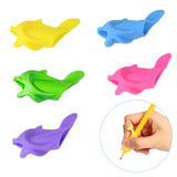 Lote de 10 portalápices de silicona para niños, herramienta de aprendizaje de escritura para bebés, dispositivo de corrección, agarre de lápiz de pez, ayuda para escribir, papelería