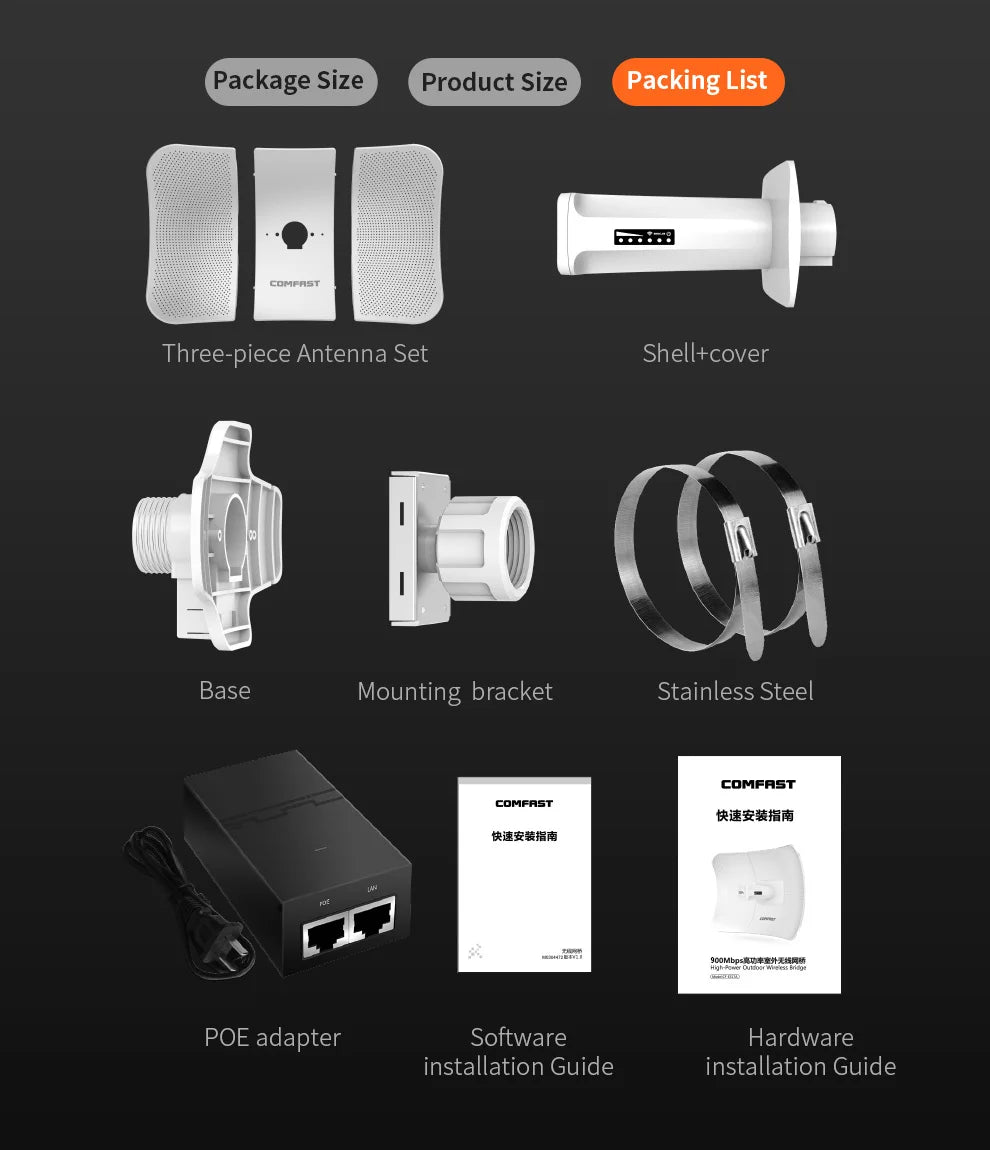 5-25Km Long Range 30dBm High power Outdoor wifi CPE 900Mbp 5G 26dbi Antenna Access Point Wifi Signal Amplifier Bridge Router AP