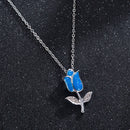 2023 Classic Wedding Crystal Color Teardrop Pendant Necklace for Women Trendy Rhinestone Collar Necklace Jewelry statement