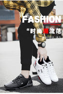 Men's Sports Shoes Leather Waterproof Running Sneakers Luxury Walking Gym Shoes Man Non-slip Training Sneakers Flat Shoes Tennis