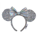 Diadema con orejas de Minnie y lazos grandes de Disney, ideal para disfraz de cosplay, de peluche, para adultos y niños. 