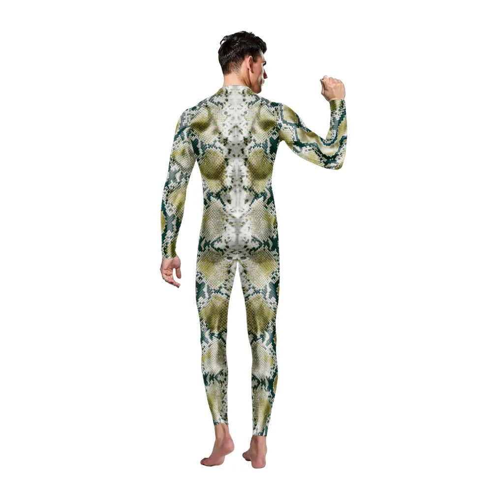 VIP FASHION 2025 Halloween Costumes for Men Animal Fox Cosplay Bodysuit Giraffe Leopard Zentai Jumpsuits Party Funny Male Outfit