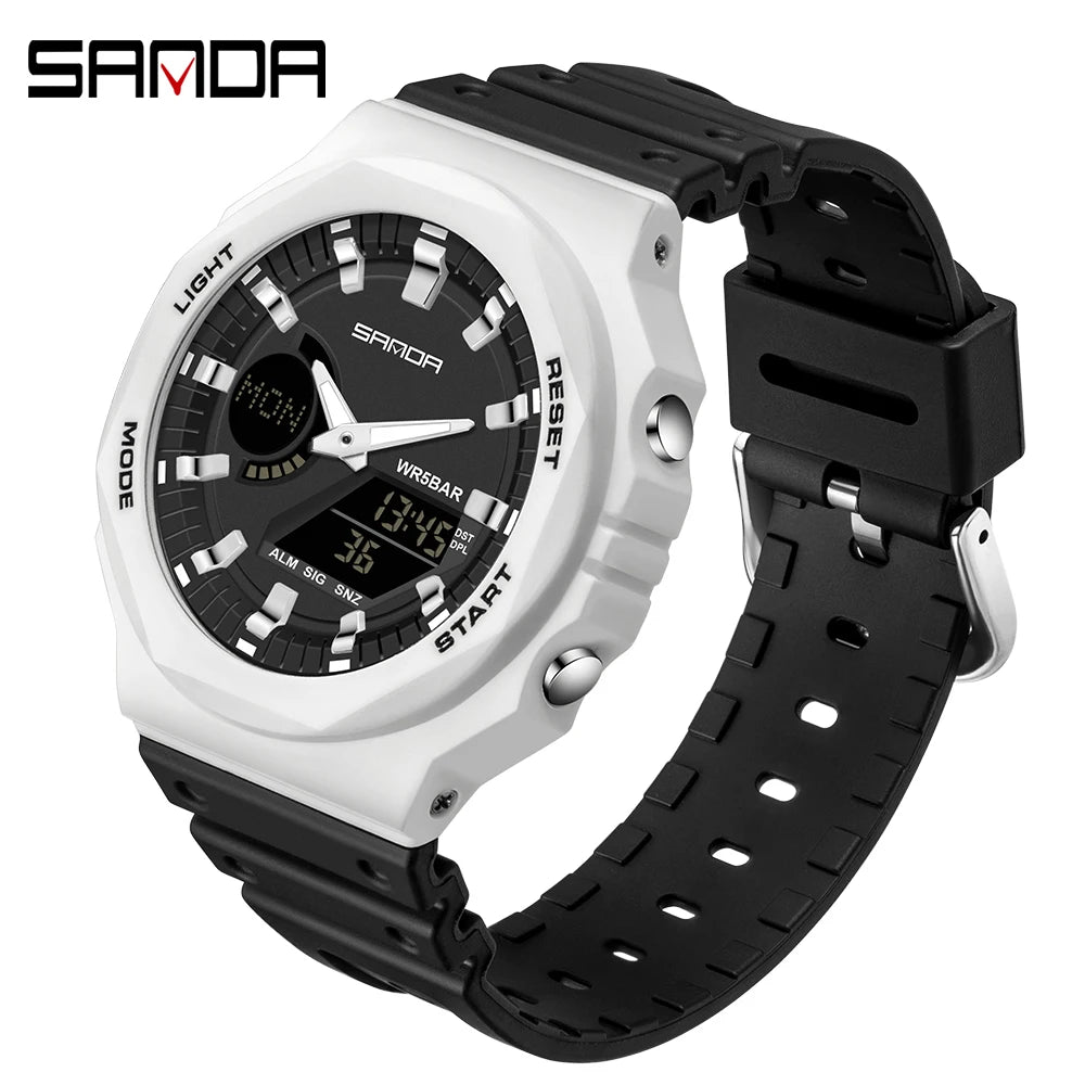 SANDA Outdoor Sports Watches Men Ms LED Digital Watches Military Waterproof Date Electronic Watch Boy Girl Relogio Masculino
