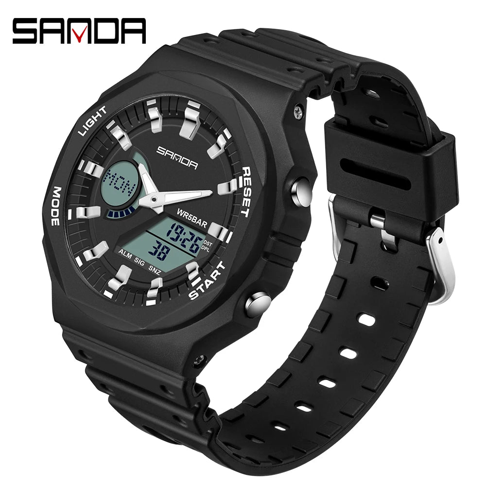 SANDA Outdoor Sports Watches Men Ms LED Digital Watches Military Waterproof Date Electronic Watch Boy Girl Relogio Masculino