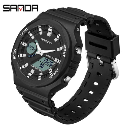 SANDA Outdoor Sports Watches Men Ms LED Digital Watches Military Waterproof Date Electronic Watch Boy Girl Relogio Masculino