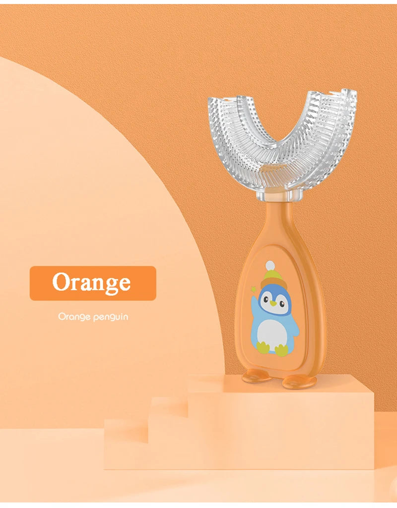 Children's 360 Degree Infant U-shaped Toothbrush Baby Health Teethers Soft Silicone Baby Brush Kids Teeth Oral Care Cleaning