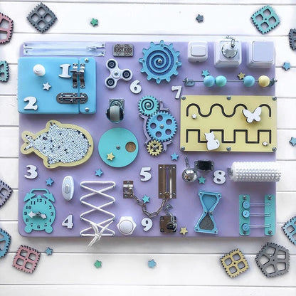Children Busy Board DIY Educational Training Life Skill Baby Montessori Activity Board Accessories Cognition Toy Games Parts