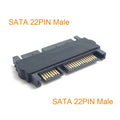 SATA Male to SATA Male Adapter Converter 22Pin Sata With 7pin+15pin FeMale to Male SATA Power Data Cable