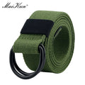 Maikun Tactical Canvas Men Belt High Quality Unisex Double D-Ring Buckle Waistband Casual Canvas Female Belt Fabric For Jeans