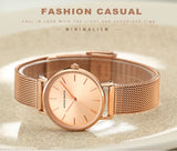 HANNAH MARTIN Women Watch Nordic Minimalist Japan Quartz Movement 3Bar Waterproof Women 36mm Full Rose Gold Dropshipping Watches
