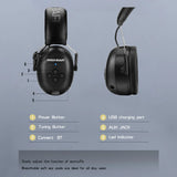 ZOHAN Electronic Headphone 5.0 Bluetooth Ear Muffs Hearing Protection Headphones for Music Safety Noise Reduction Charging