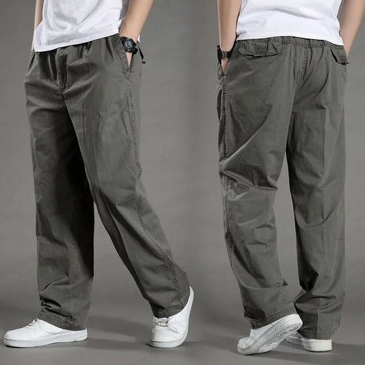 Pantalones cargo para hombre, de algodón, para trabajo, verano y primavera, talla grande 6XL, informales, para escalada, otoño