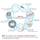 Russian Spanish French German Hebrew Brazil-Portuguese Ultra Slim Universal Wireless Bluetooth Keyboard for iOS Android Win