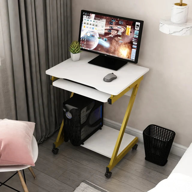 Small Metal Z BlackDesk, Work and Study Table, Writing Desk, Mini Computer Desk, Home and Office Furniture, Keyboard Stand, 60x48x72cm, 60x45x75cm 