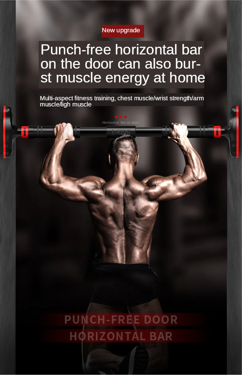 Large Door Horizontal Bar Steel Adjustable Training Bars for Home Sport Workout Pull Up Arm Training Sit Up Bar Fitness Equipment