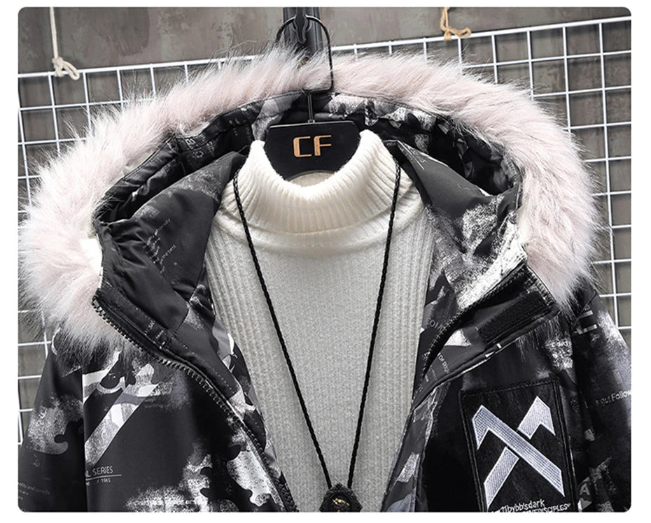 Men's Winter Parka 12XL 11XL 10XL Plus Size Jackets Men Fashion Thickened Camouflage Jacket Coat Male Outerwear Large Size Men