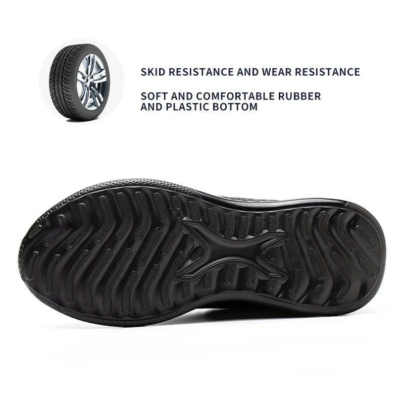 Work Boots Steel Toe Safety Shoes Men Women Work Shoes Sneakers Lightweight  Anti-Puncture Safety Shoes Men Indestructible Boots