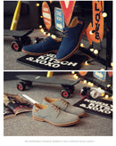 2024 Spring Suede Leather Men Shoes Oxford Casual Shoes Classic Sneakers Comfortable Footwear Dress Shoes Large Size Flats