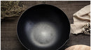 Konco Pure Iron wok cast iron pan Non-coated Pot General use for Gas and Induction Cooker 32cm Chinese Wok Cookware Pan