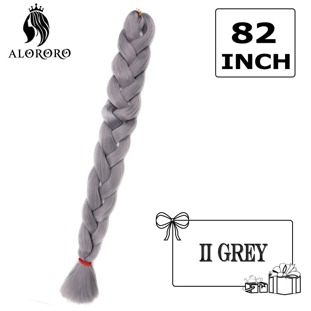 Alororo sintético jumbo trança cabelo 82 Polegada africano falso cabelo de alta temperatura fibra trança extensões de cabelo para mulher