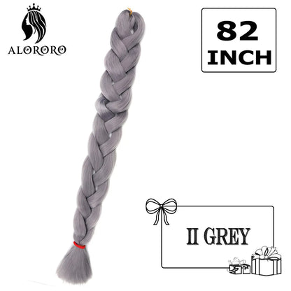 Alororo sintético jumbo trança cabelo 82 Polegada africano falso cabelo de alta temperatura fibra trança extensões de cabelo para mulher