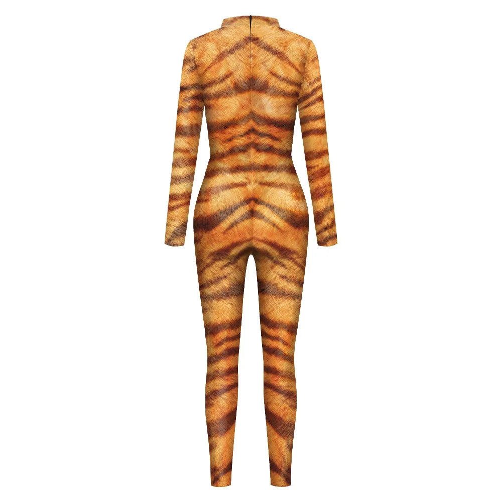 VIP FASHION 2025 Halloween Costumes for Men Animal Fox Cosplay Bodysuit Giraffe Leopard Zentai Jumpsuits Party Funny Male Outfit