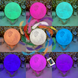 Personalized 3D Printing Moon Lamp Customized Photo Text Night Light USB Rechargeable Birthday Mother's Day Lunar Anniversary Gift