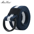 Maikun Tactical Canvas Men Belt High Quality Unisex Double D-Ring Buckle Waistband Casual Canvas Female Belt Fabric For Jeans