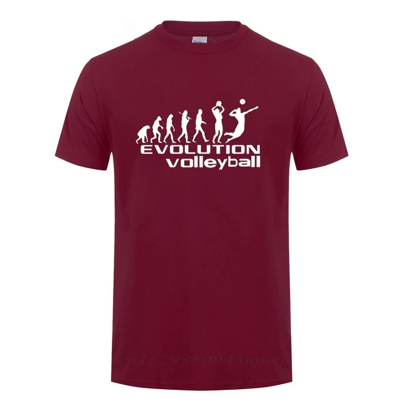 Evolution Sports Playing Volleyball Tshirts for Men HipHop Streetwear T-Shirt Camisetas 2023 Classic Popular Tee Shirt Men