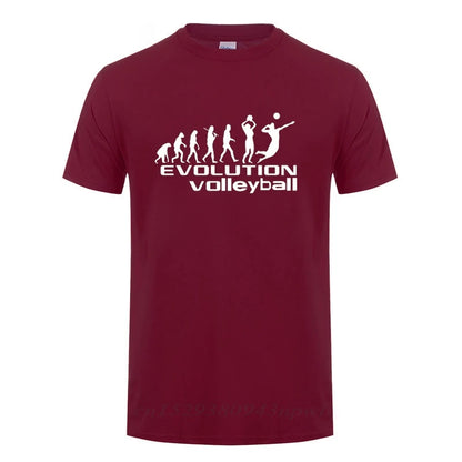 Evolution Sports Playing Volleyball Tshirts for Men HipHop Streetwear T-Shirt Camisetas 2023 Classic Popular Tee Shirt Men