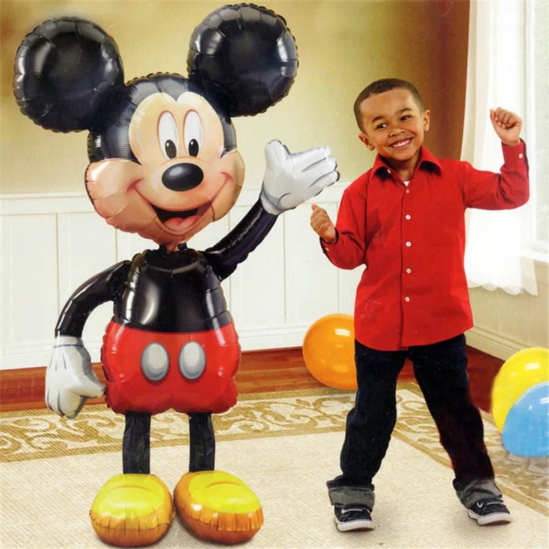 Globos gigantes de Mickey y Minnie Mouse, dibujos animados de Disney, globos de aluminio, baby shower, decoraciones para fiestas de cumpleaños, juguetes clásicos para niños, regalo de globo aerostático 