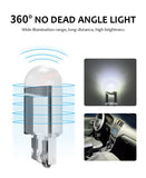10X New W5W LED T10 Car Lights COB Glass Interior Parts Bulbs White ice blue Yellow Auto License Plate Lamp Dome Read Light 12V