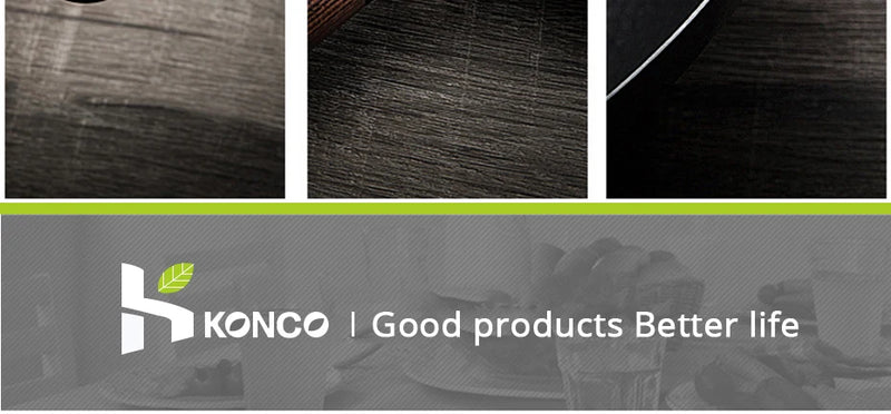 Konco Pure Iron wok cast iron pan Non-coated Pot General use for Gas and Induction Cooker 32cm Chinese Wok Cookware Pan