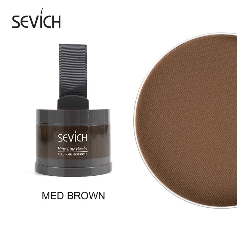 Pó para Preenchimento de Raiz Sevich 4g – Maquiagem Unissex para Disfarçar Falhas no Couro Cabeludo e Contornar a Linha do Cabelo – Cobertura Natural