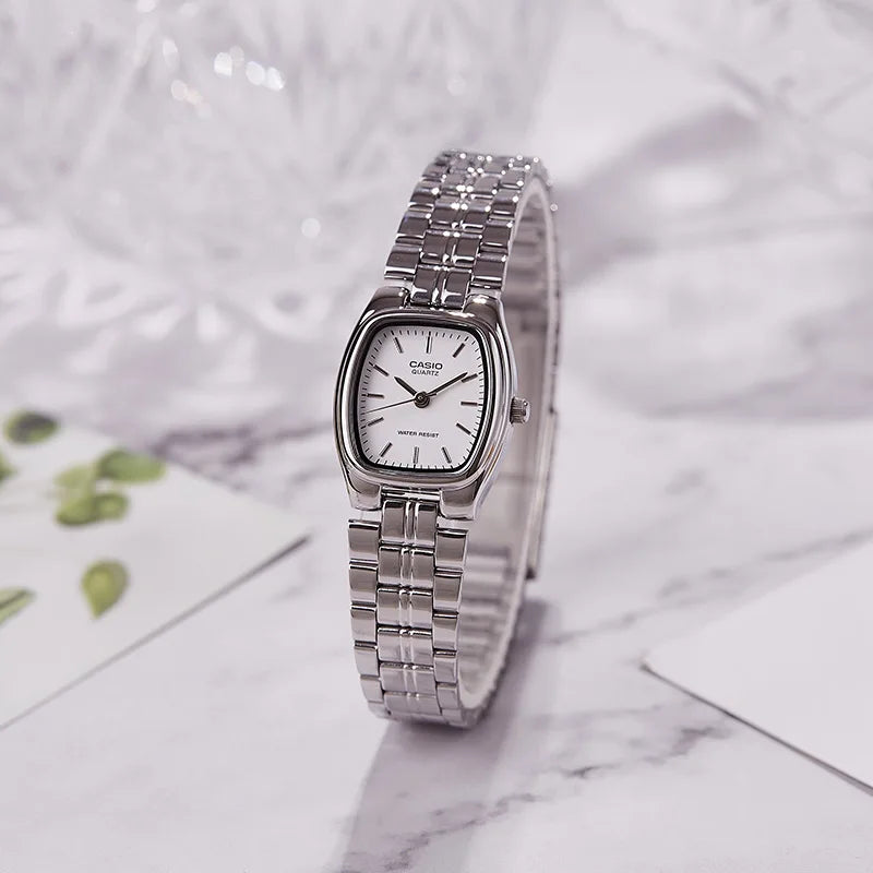 Relógio feminino Casio LTP 1169 bicolor quartzo a prova de agua 30m