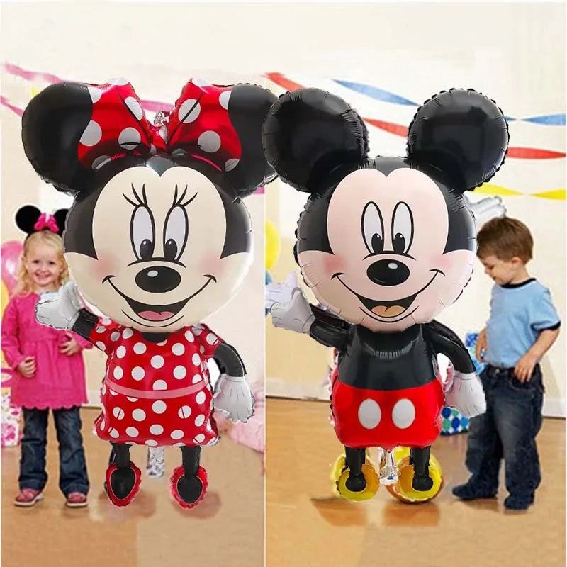 Globos gigantes de Mickey y Minnie Mouse, dibujos animados de Disney, globos de aluminio, baby shower, decoraciones para fiestas de cumpleaños, juguetes clásicos para niños, regalo de globo aerostático 