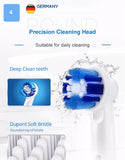 Cepillo de dientes eléctrico Oral B para adultos, recargable, con rotación, blanqueamiento 3D y cabezales de regalo.