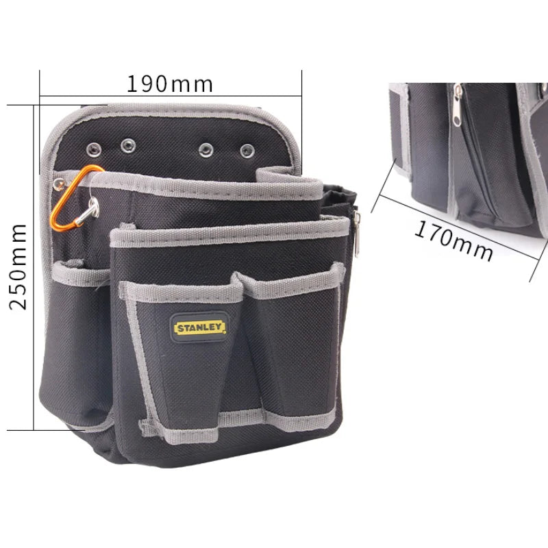 Stanley-Bolsa de cintura para eletricista, porta-ferramentas, organizador de arrumação, porta-ferramentas manual, cinto para eletricista, 5 bolsos, 1 pc