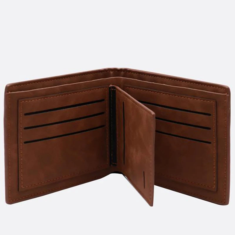 Picture Wallet Fashion Casual Short PU Frosted Multi-Card DIY Wallets Customized Engraving Photo Simple Purse For Men