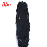 Rabo de cabelo com trança 75cm textura afro kinky straight