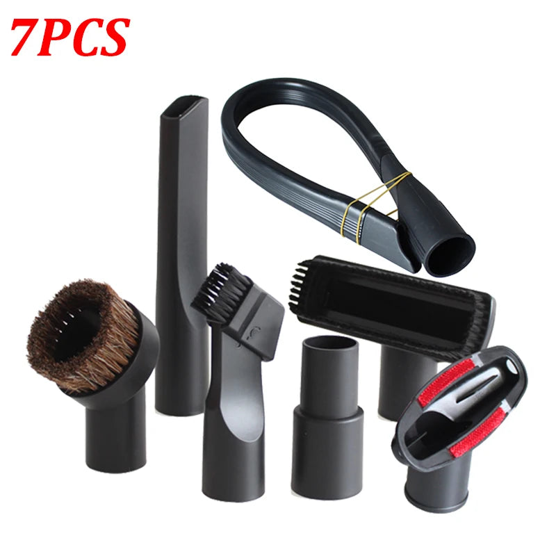 Boquilla de aspiradora universal con cabezal de cepillo de succión para aspiradoras de 32 mm, 35 mm, 1 1/4 pulg. y 1 3/8 pulg., accesorio para rincones de cama y sofá.